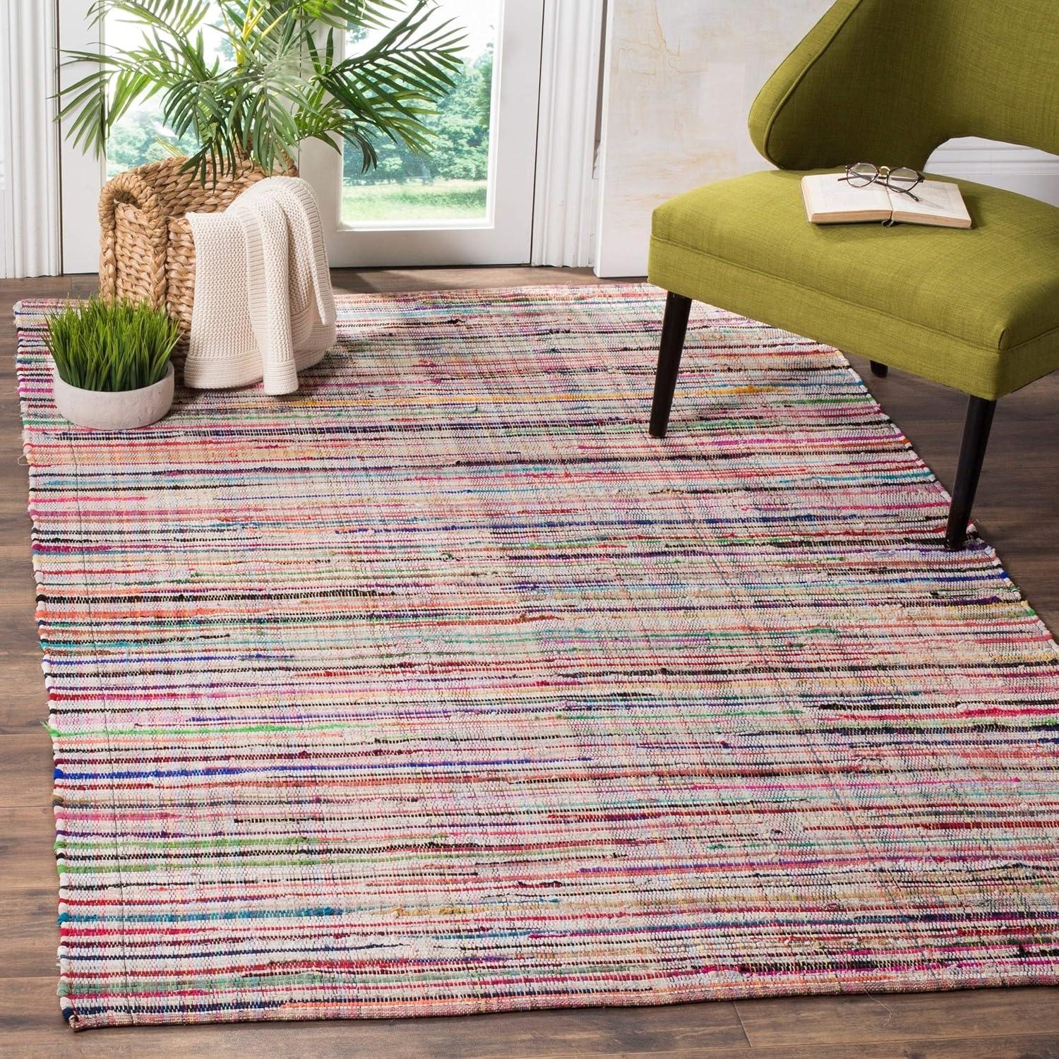 Rag Area Rug RAR240 Hand Woven Area Rug  - Safavieh