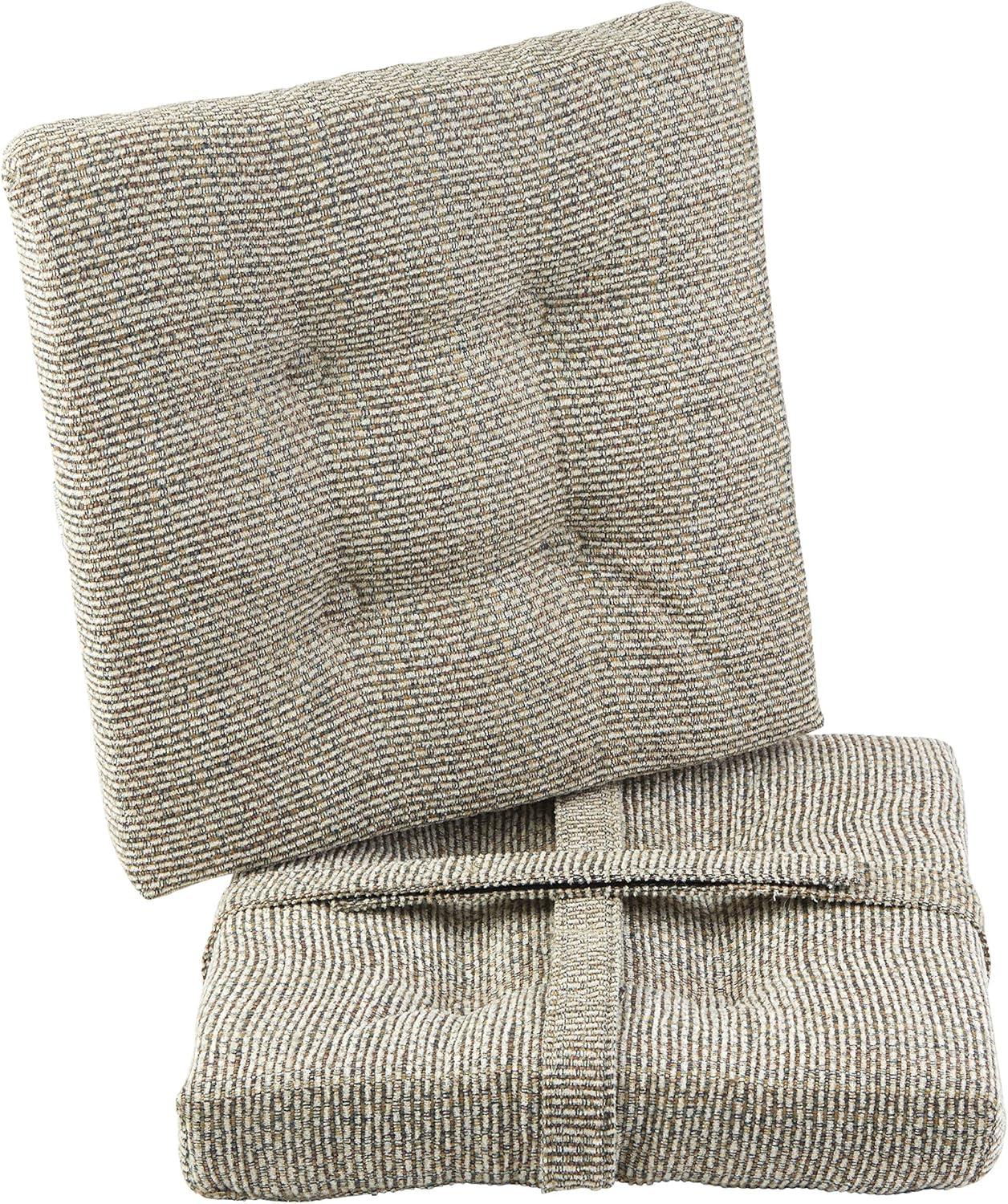 Klear Vu Gripper Square 15" x 15" Bar Stool Cushion with Velcro Straps - Set of 4