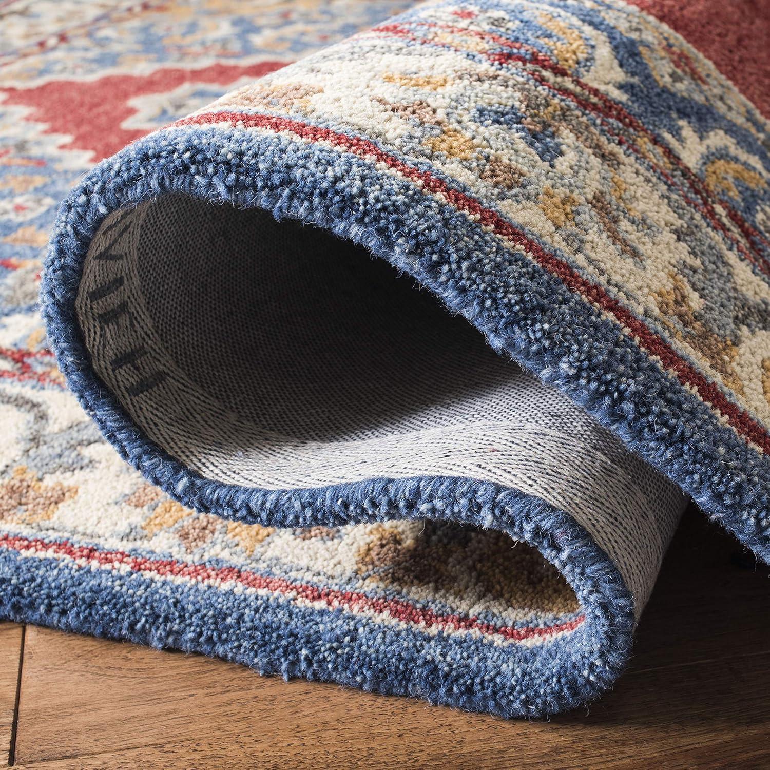 Antiquity AT505 Hand Tufted Area Rug - Blue/Red - 4'x6' - Safavieh.