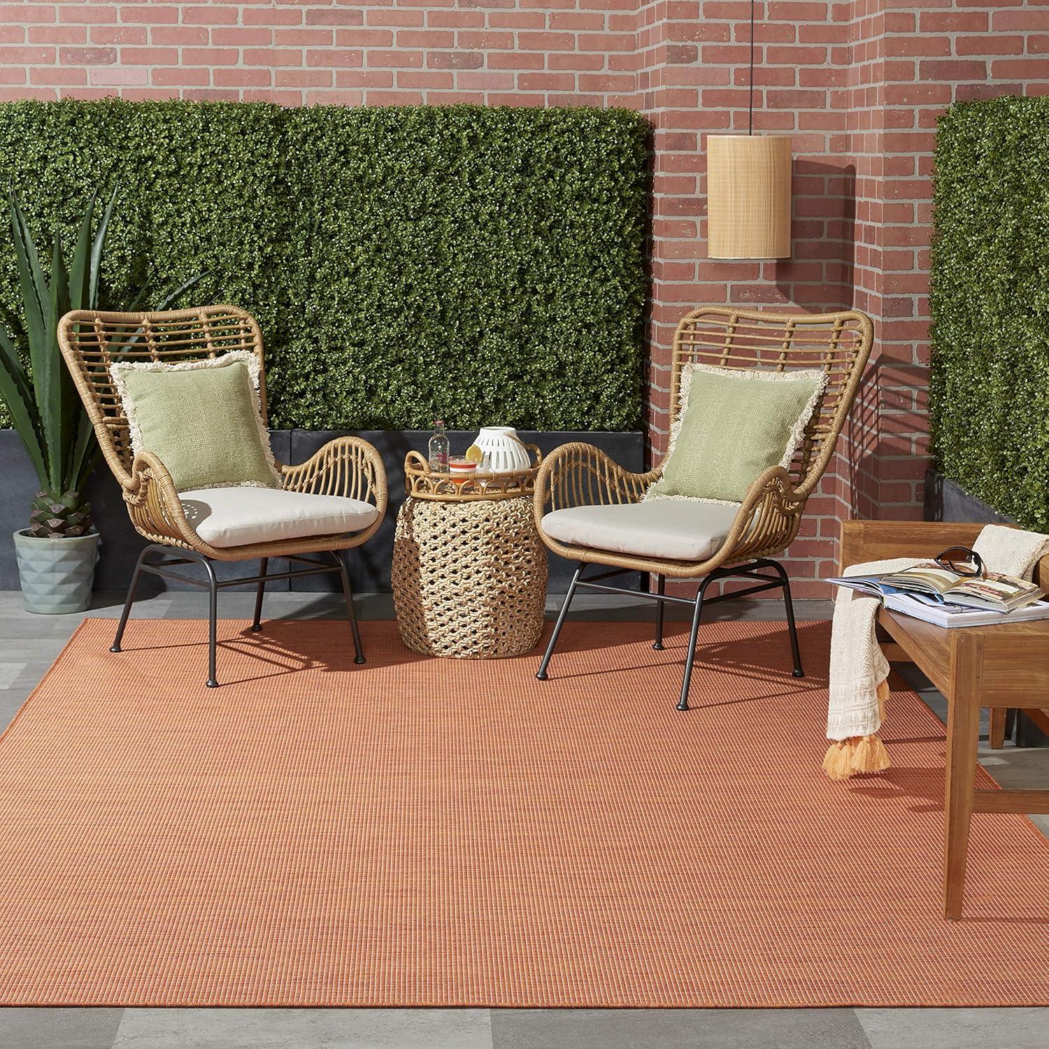 Nourison Positano Solid Indoor Outdoor Rug