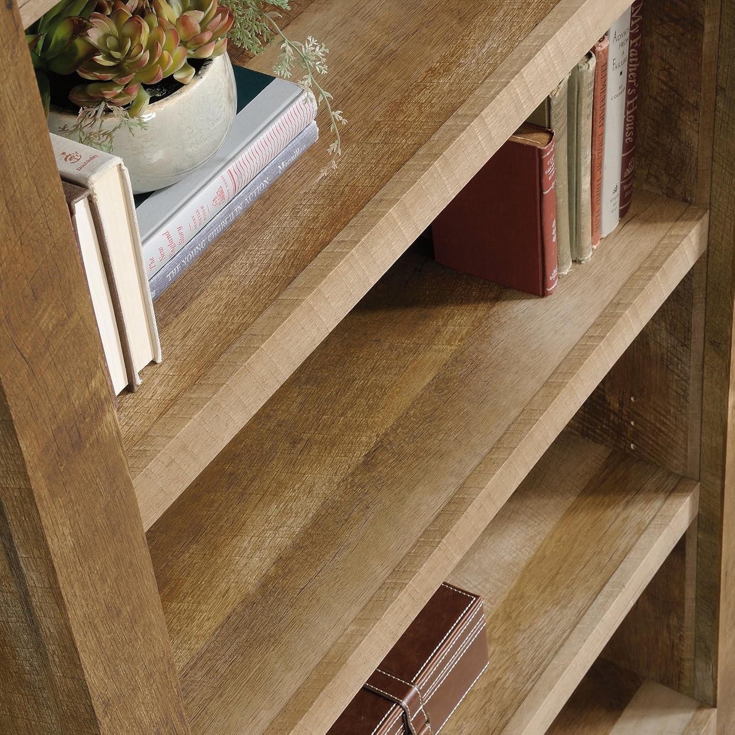 Sauder Dakota Pass 5-Shelf Bookcase, Char Pine Finish
