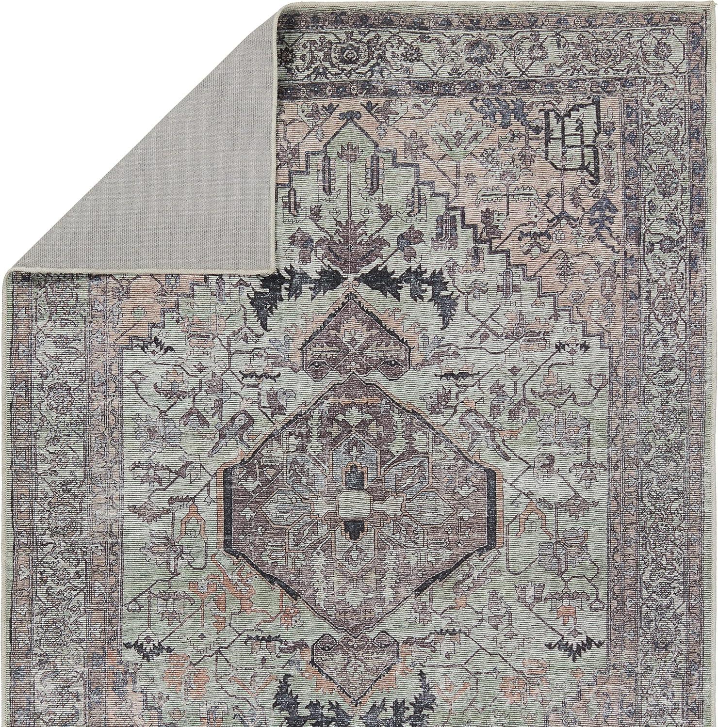 Vibe by Abbott Medallion Area Rug Green/Dark Brown - Jaipur Living