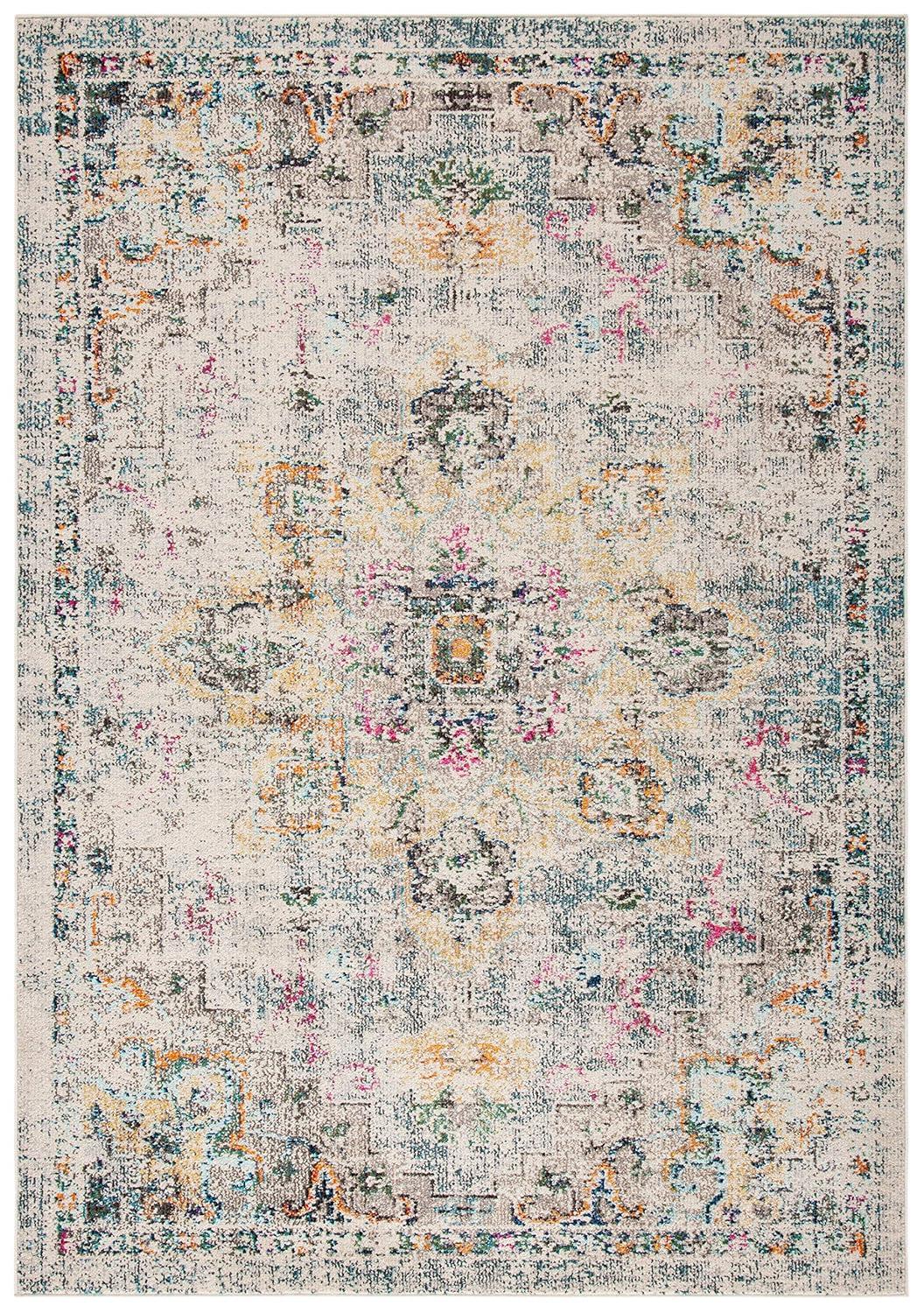 Madison MAD473 Power Loomed Indoor Area Rug - Grey/Gold - 5'3"x7'6" - Safavieh
