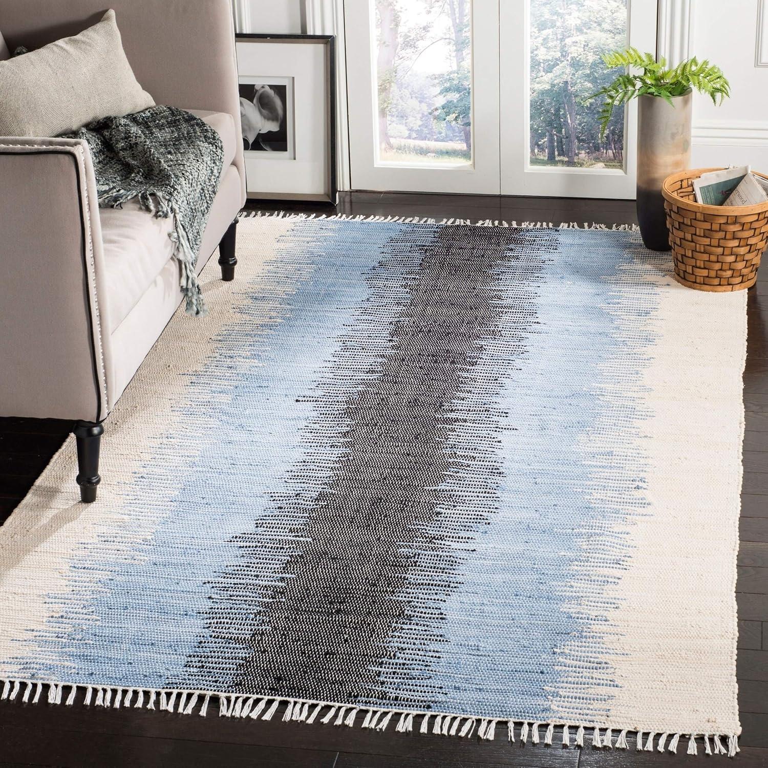 Montauk MTK710 Hand Woven Indoor Area Rug - Grey/Black - 8'x10' - Safavieh.