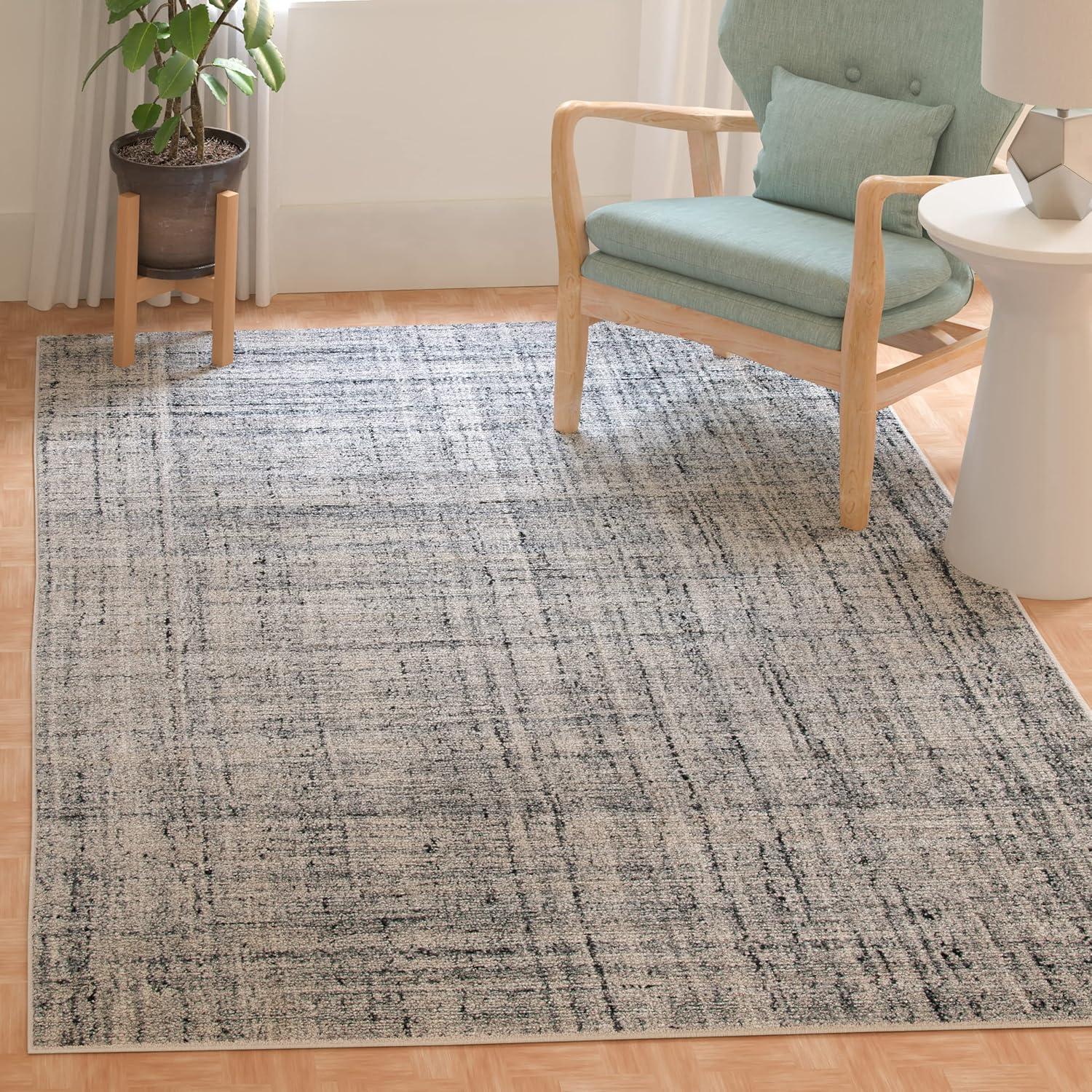 Abstract ABT141 Handmade Indoor Accent Rug - Grey/Black - 3'x5' - Safavieh