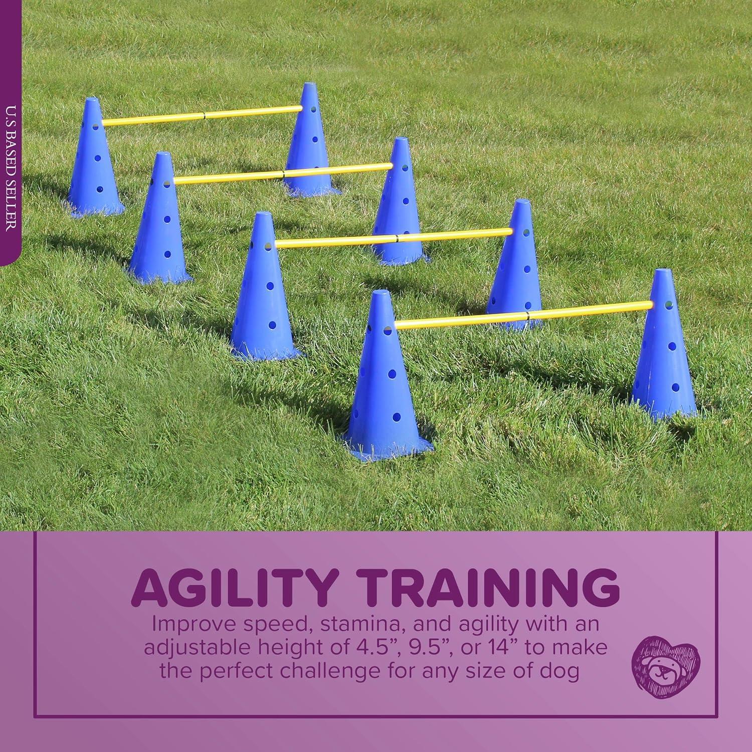 MiMu | Hurdle Cone Set with Training Cones and Agility Poles – Agility Ladder