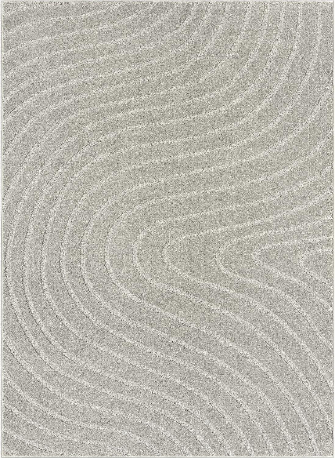 Luxe Weavers Modern Geometric Wave Area Rug