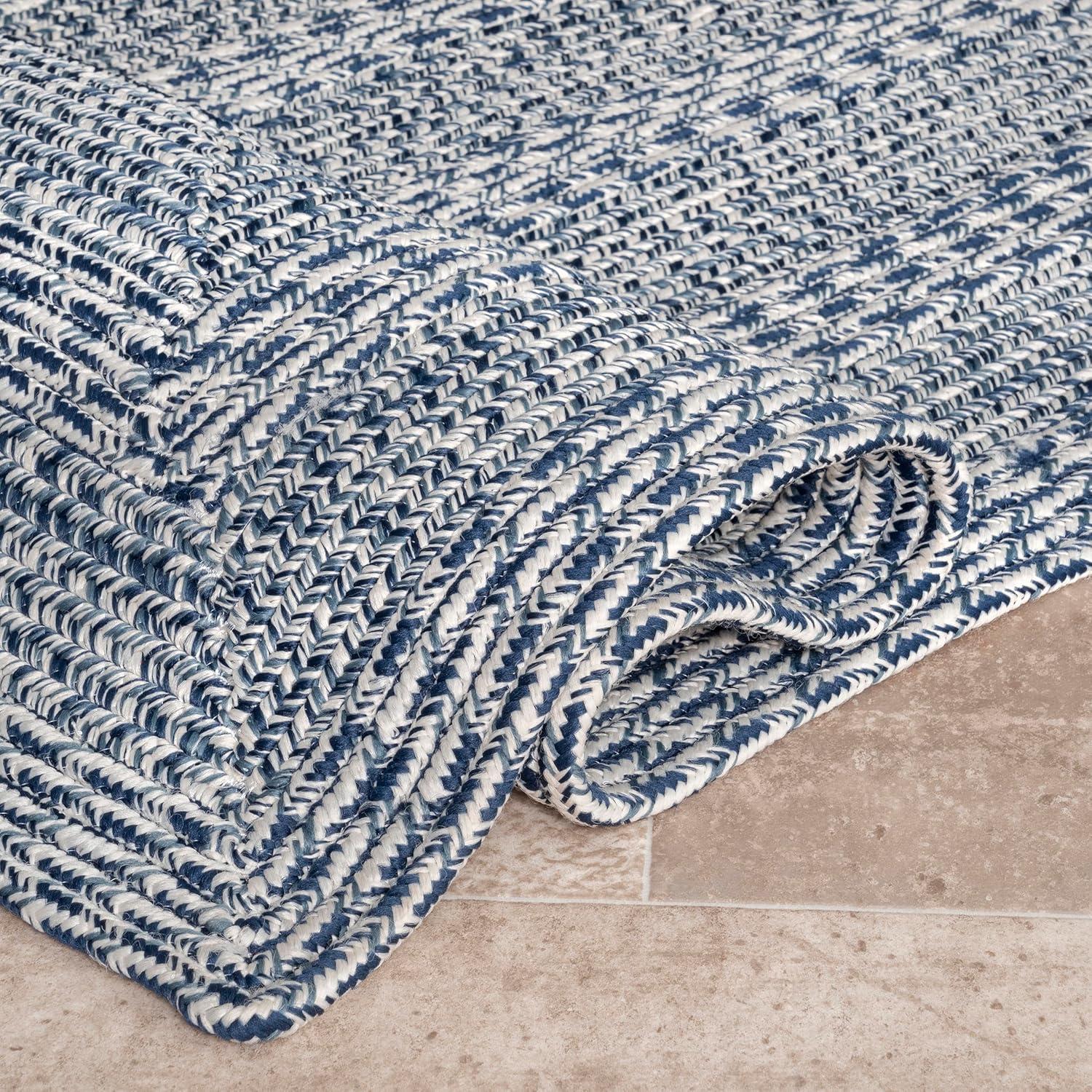 Nuloom Rowan Solid Oval 8x10 Indoor/Outdoor Area Rug for Living Room Patio Deck Front Porch Kitchen, Ivory