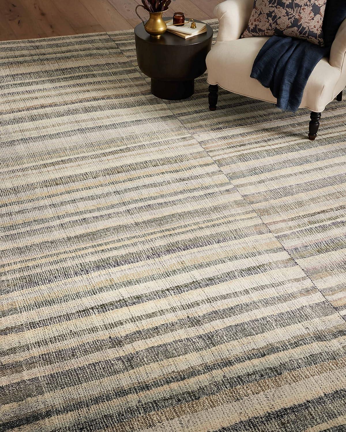 Humphrey Rug by Chris Loves Julia x Loloi - Natural and Moss / 2'3" x 11'6"