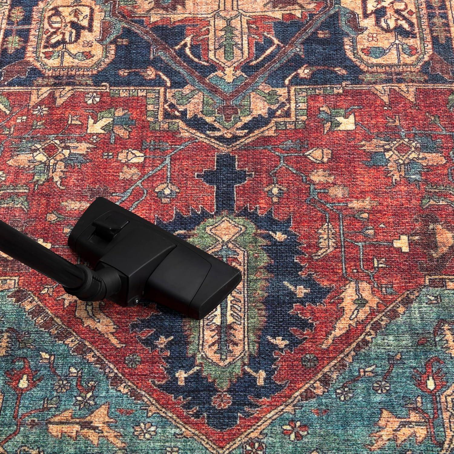 Keen Home Design Machine Washable Area Rugs with Non-slip Backing, Ideal for Hallway, Living Room, Bedroom, Kitchen and Laundry Room, Vintage Moroccan and Low Pile Rug ( 3' x 5' )