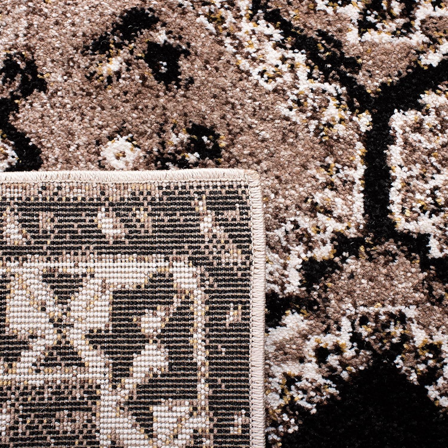 Vintage Hamadan VTH293 Power Loomed Indoor Accent Rug - Brown/Black - 2'7"x5' - Safavieh