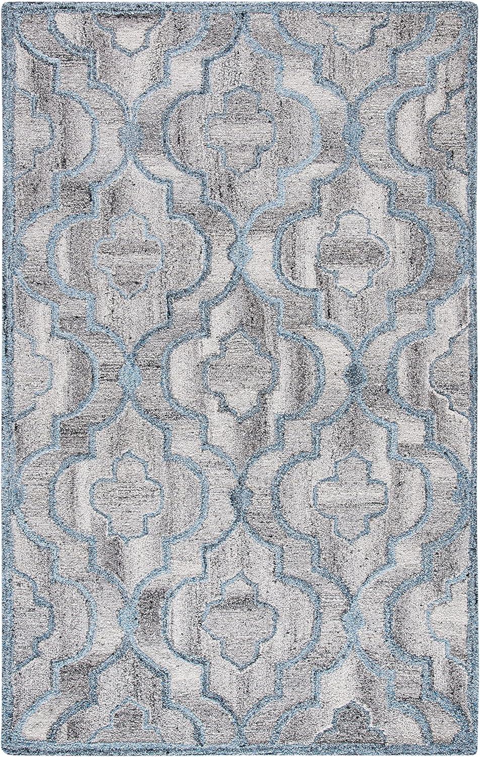 SAFAVIEH Abstract Zyana Geometric Area Rug, Blue/Brown, 9' x 12'