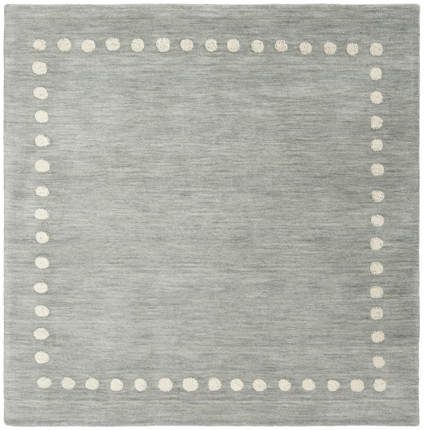 Safavieh Kids SFK802 Hand Loomed Indoor Area Rug - Grey - 5'x5' - Safavieh
