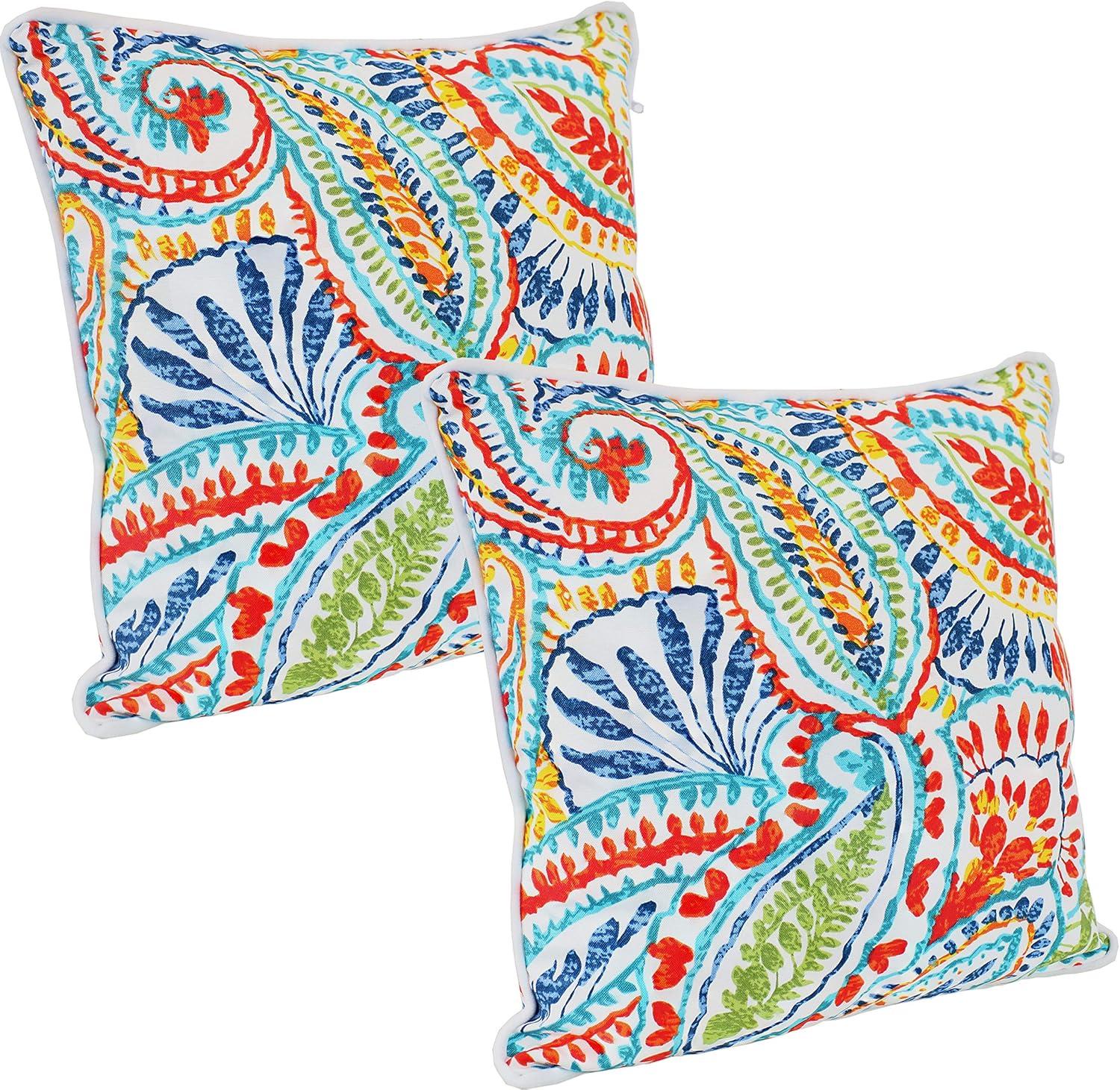 16" x 16" Polyester Square Outdoor Throw Pillows (Set of 2)