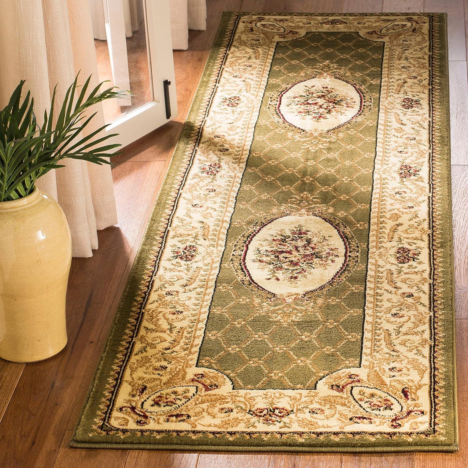 Lyndhurst LNH223 Power Loomed Accent Rug - Sage/Ivory - 3'3"x5'3" - Safavieh.