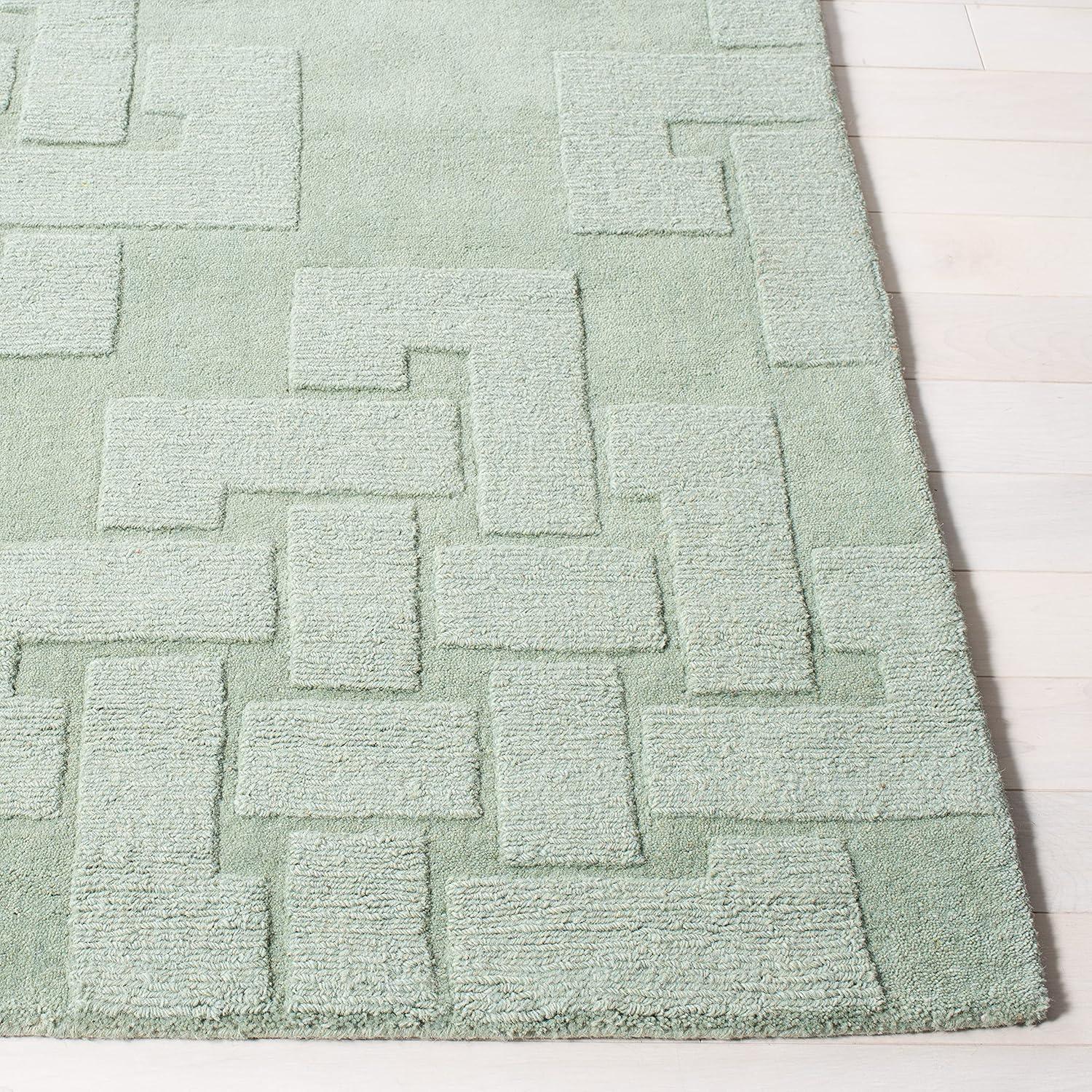 Martha Stewart Hand Tufted Wool Pile Geometric Rug