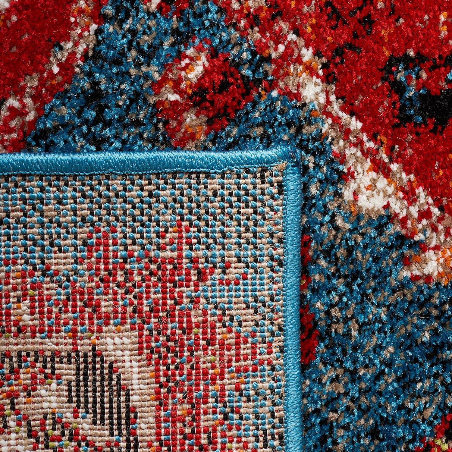 Vintage Hamadan VTH201 Power Loomed Area Rug - Turquoise/Red - 5'3"x7'6" - Safavieh.