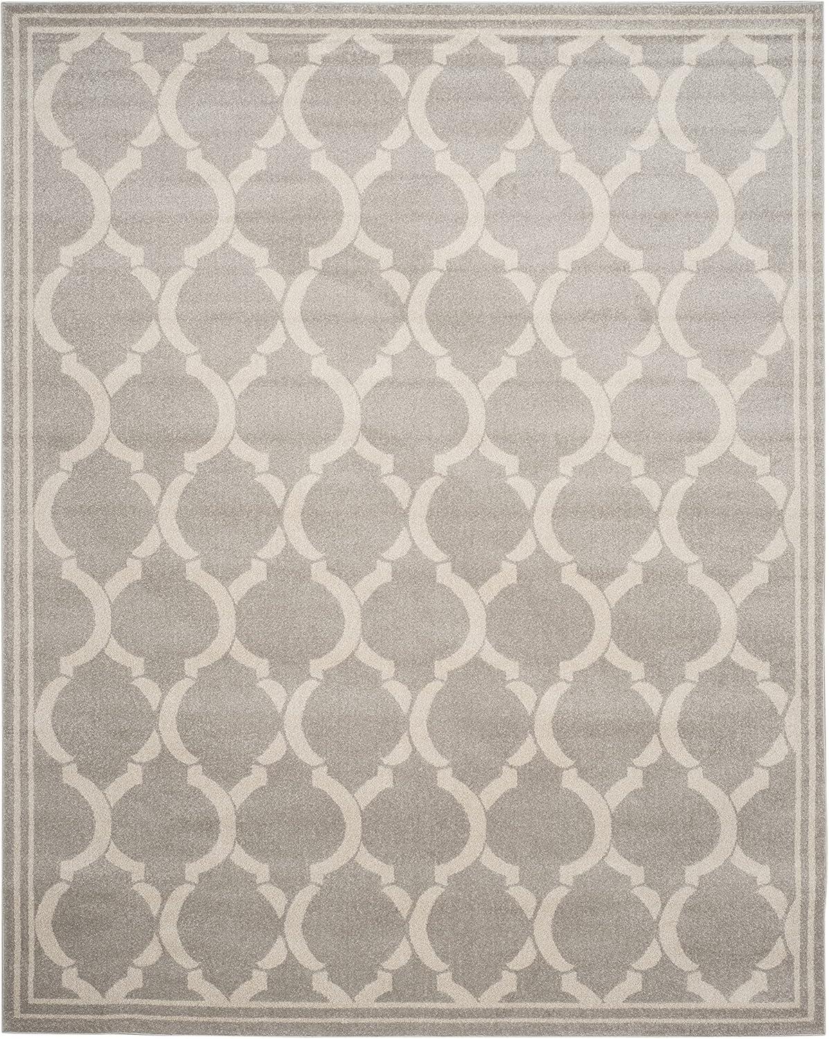 SAFAVIEH Amherst Wendy Geometric Area Rug, Light Grey/Ivory, 8' x 10'