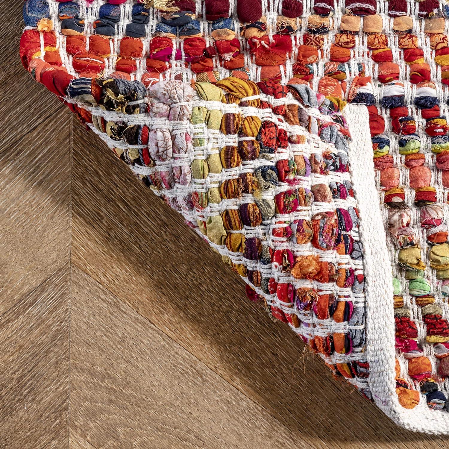 nuLOOM Rochell Handwoven Chevron Runner Rug, 2' 6" x 10', Magenta