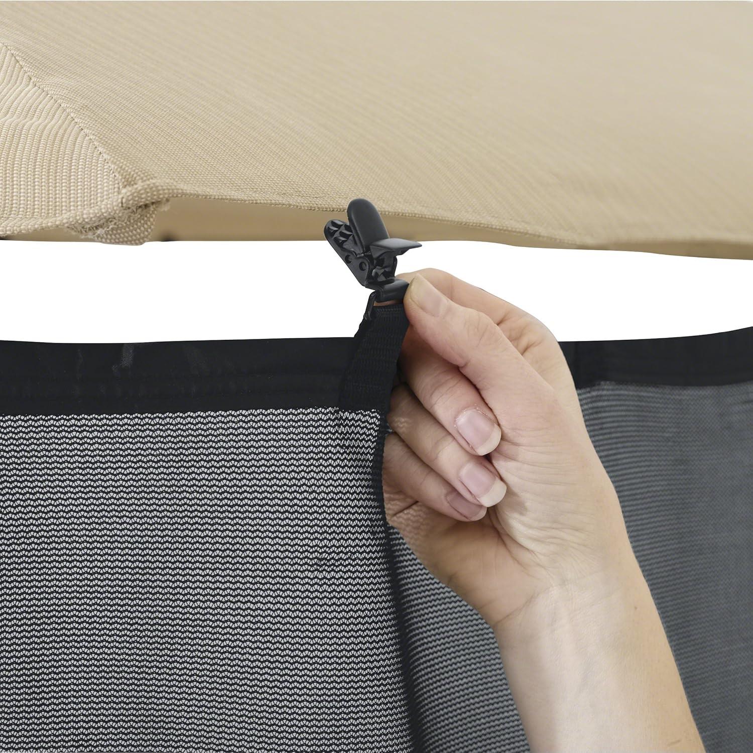 Classic Accessories Universal Patio Umbrella Shade Screen, Black