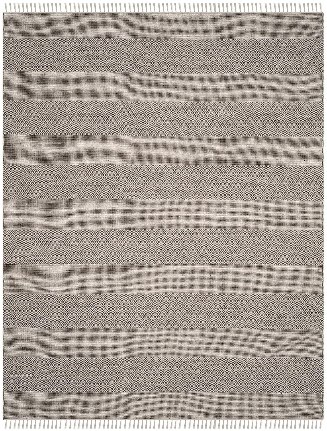 Montauk MTK330 Hand Woven Indoor Area Rug - Ivory/Anthracite - 8'x10' - Safavieh