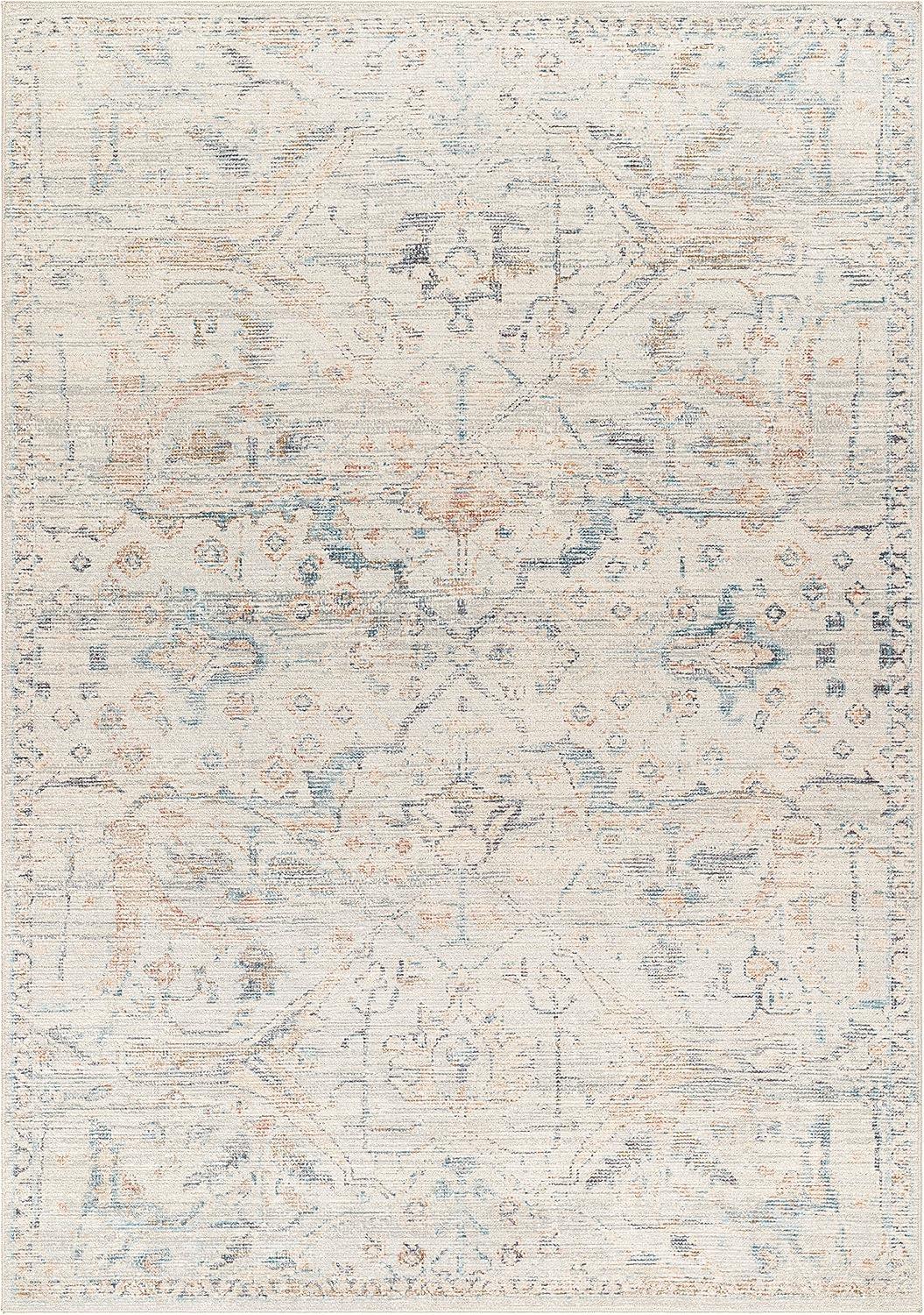 Becki Owens x Livabliss Vintage Traditional Oriental Boho Cream Area Rug