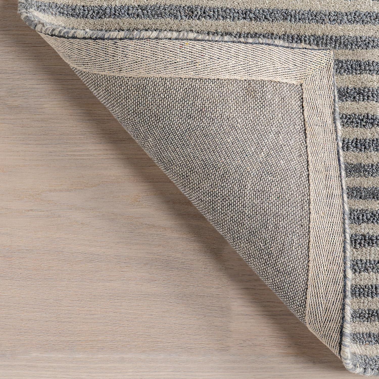 Nuloom Shelley Abstract Striped Wool Indoor Area Rug, 4' x 6', Blue