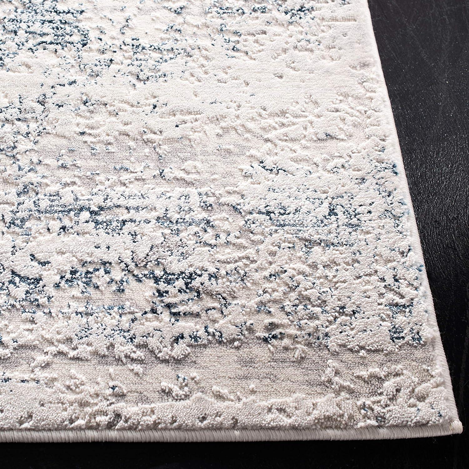 Amalfi AMF572 Power Loomed Accent Rug - Cream/Navy - 3'x5' - Safavieh.