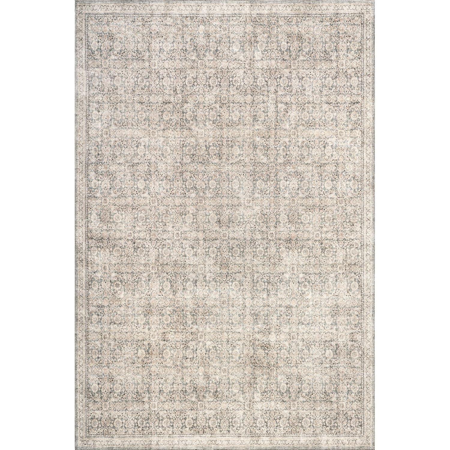 Nuloom Hillstone Collection Cally Traditional Vintage Medallion Area Rug, 5' x 8', Taupe