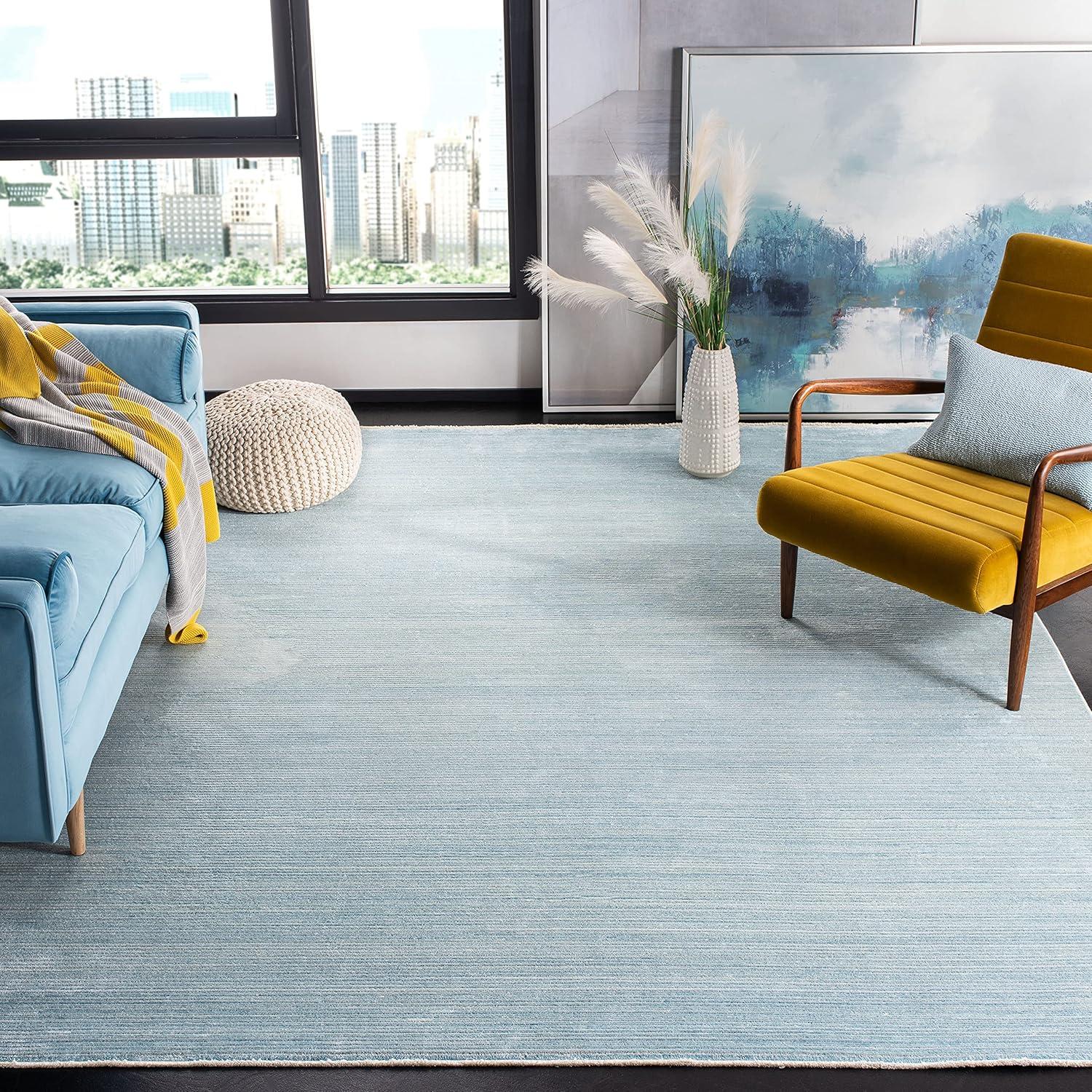 Dream 500 DRM500 Power Loomed Indoor Area Rug - Turquoise/Grey - 6'7"x6'7" - Safavieh