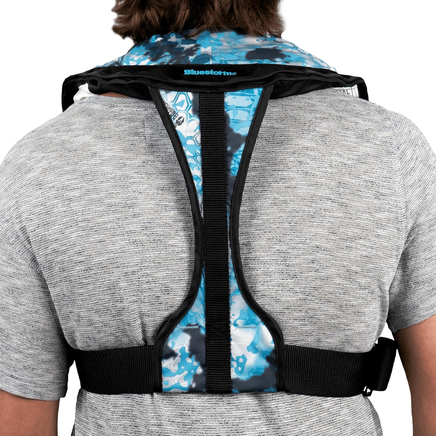 Bluestorm Stratus 35 Inflatable Life Jacket USCG Type 2 PFD, Kryptek LITUS