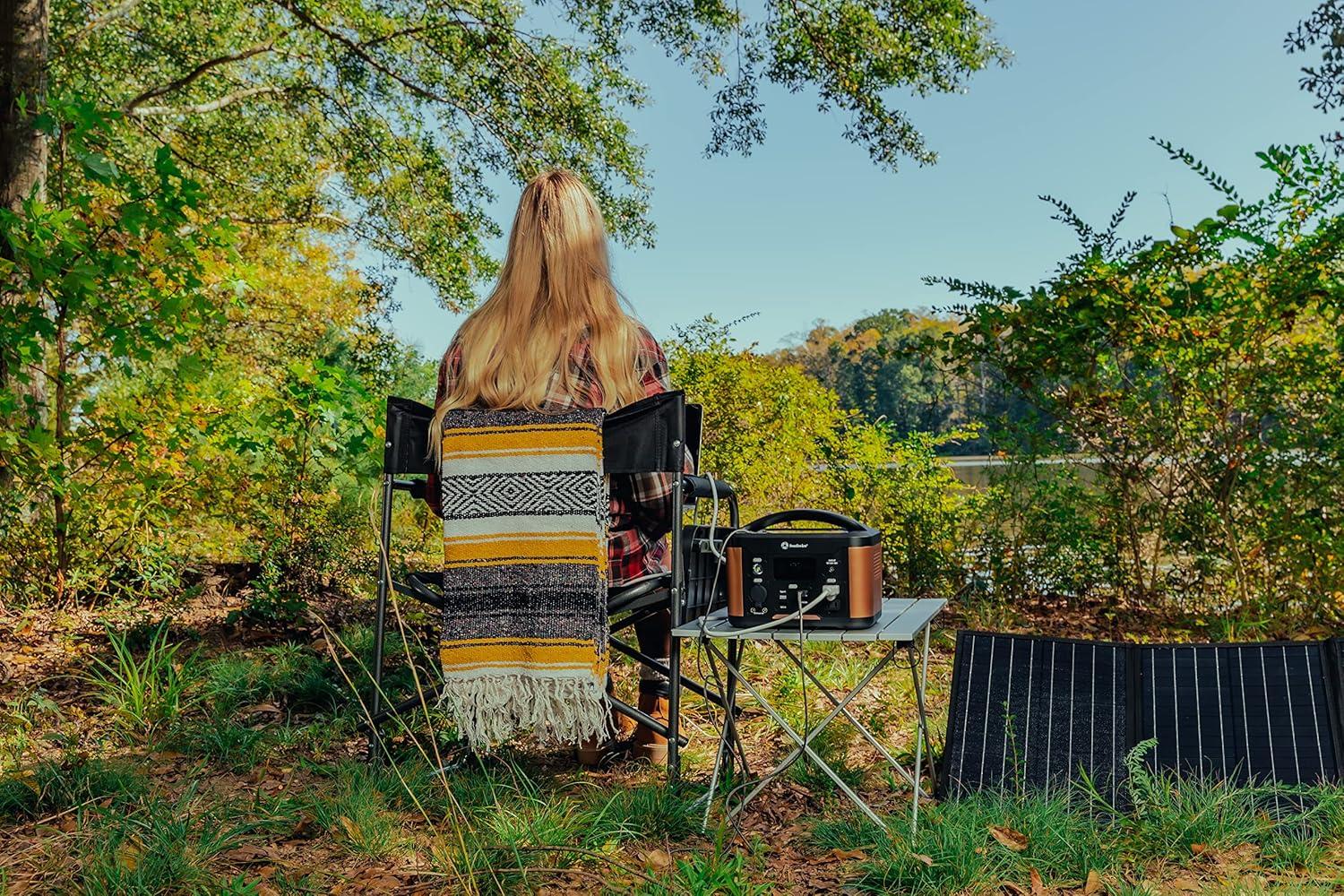 Southwire 53252K Estación de Energía Elite Serie 500 con Paquete de Panel Solar de 100W