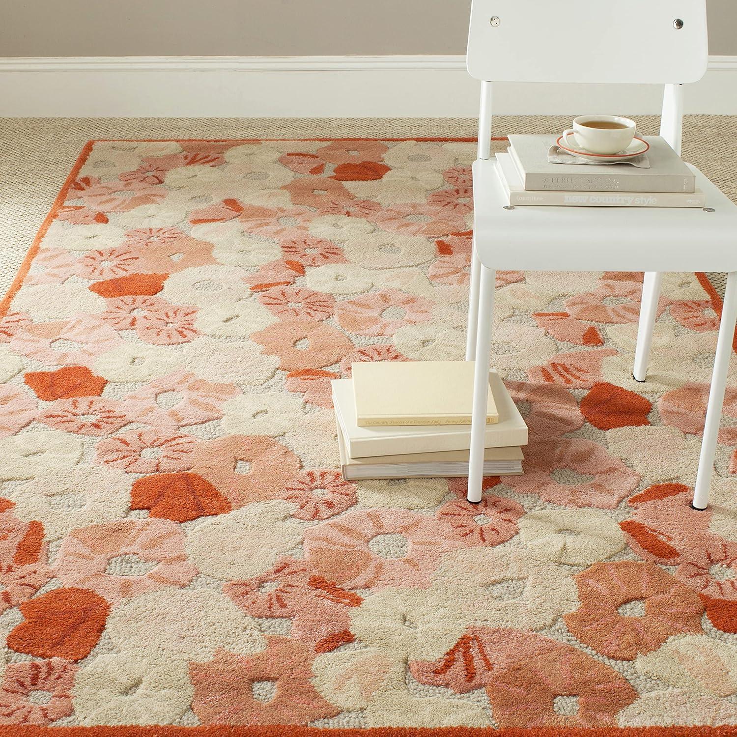 Floral Martha Stewart Hand Tufted 70% Wool And 30% Viscose Floral Rug