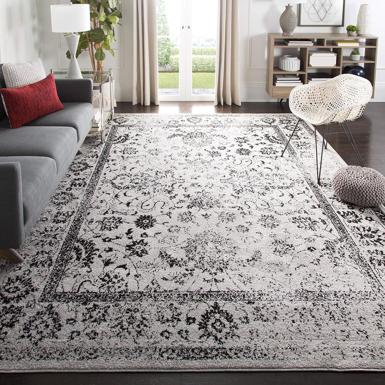 Adirondack ADR109 Machine Made Indoor Area Rug - Grey/Black - 8'x10' - Safavieh