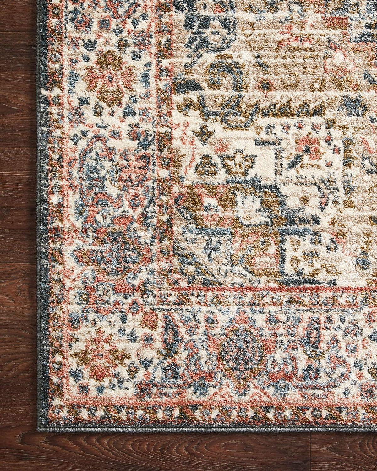 Loloi II Saban SAB-02 Oriental Blue / Spice Area Rug 3'-9" x 5'-9"