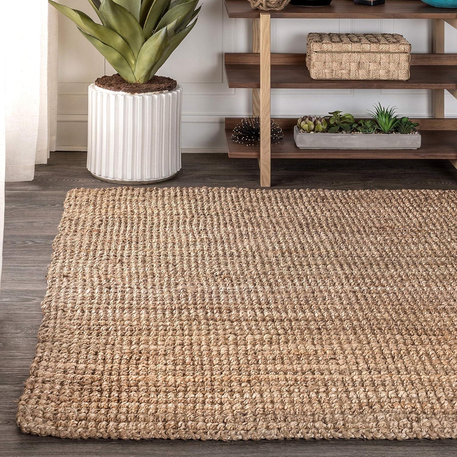 2'x8' Pata Hand Woven Chunky Jute Runner Rug, Natural - JONATHAN Y