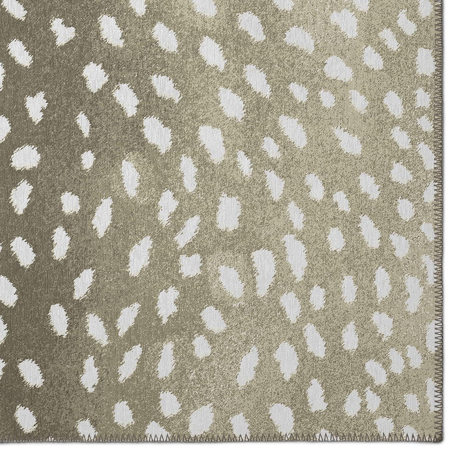 Addison Rugs Indoor/ Outdoor Addison Safari Gazelle Animal Print Washable Area Rug 8' x 8' - Fawn