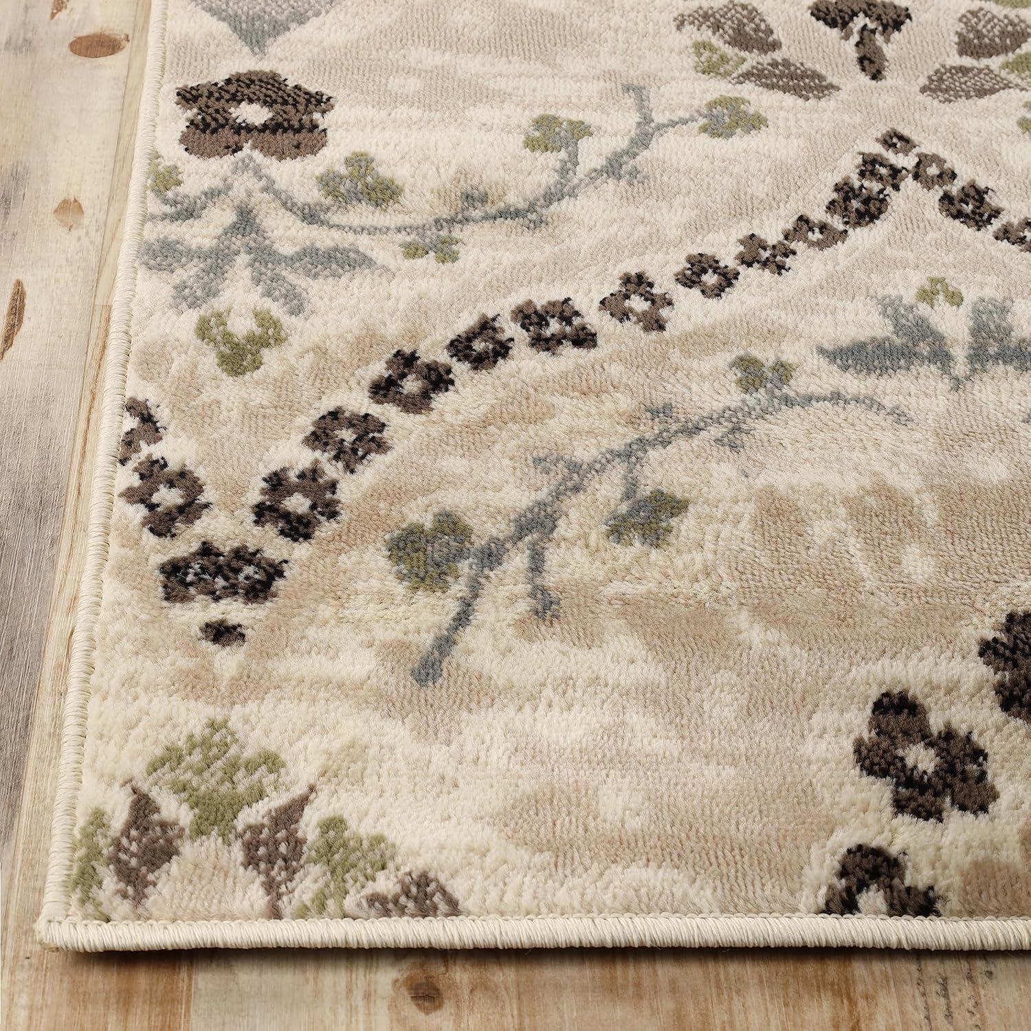 Superior Augusta Oriental Indoor Area Runner, 2' x 11', Beige-Brown