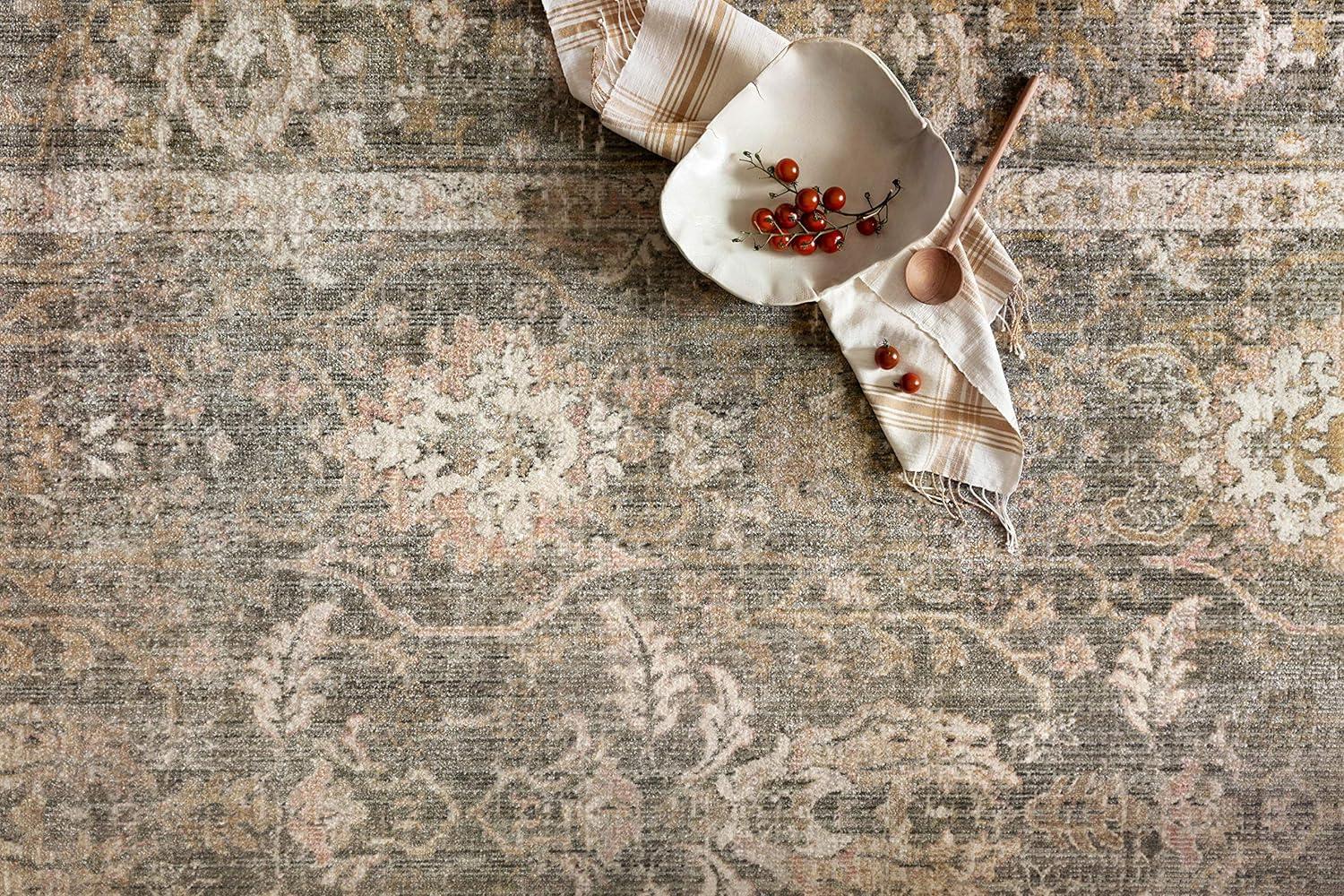 Sage & Blush Rosemarie 2'7" x 12' Synthetic Easy-Care Area Rug