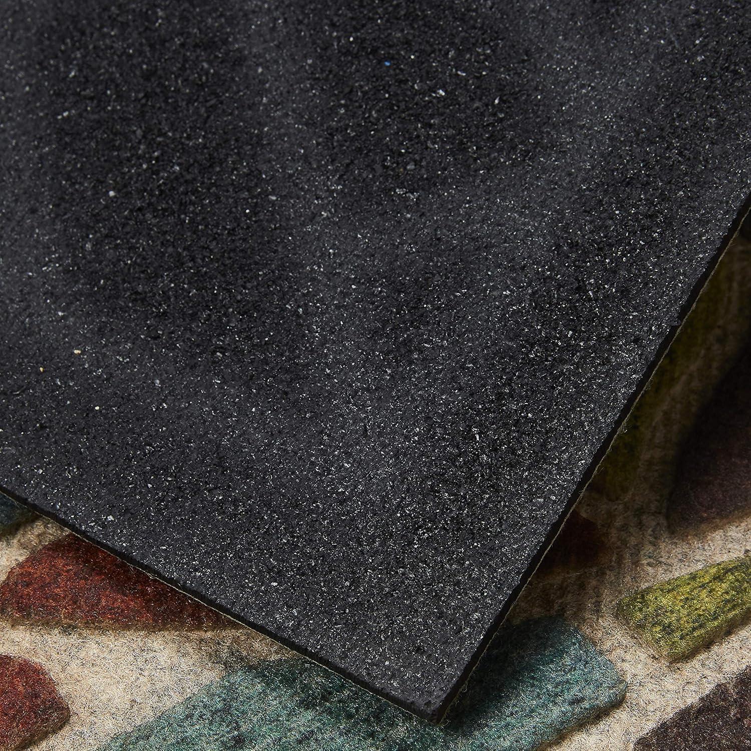 Mohawk Home Entry Recycled Rubber Non- Slip Indoor Outdoor Stoney Medallion Blue & Yellow Oversize Doormat 2' x 4'