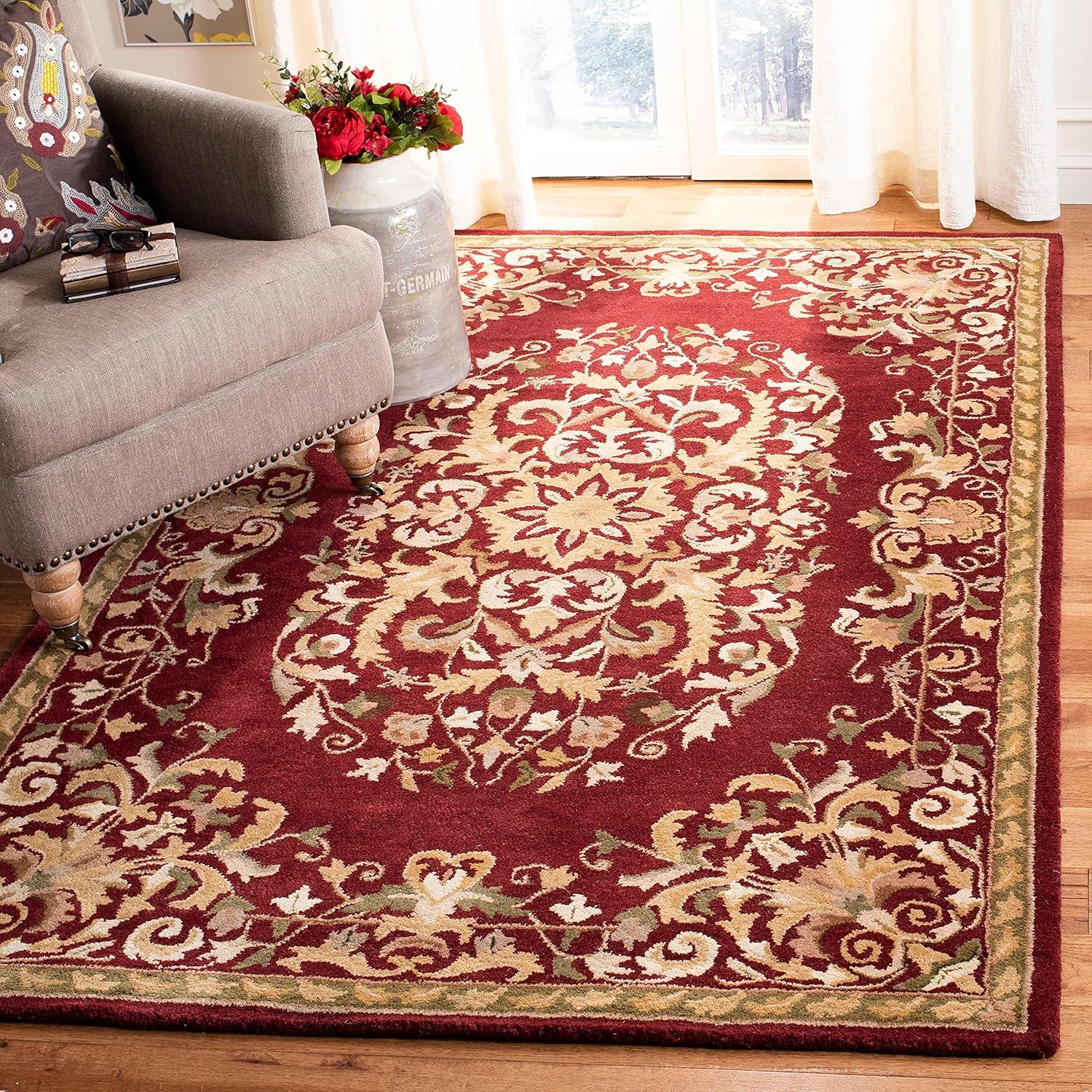 Heritage HG640 Handmade Area Rug - 7'6"x9'6" - Red - Safavieh