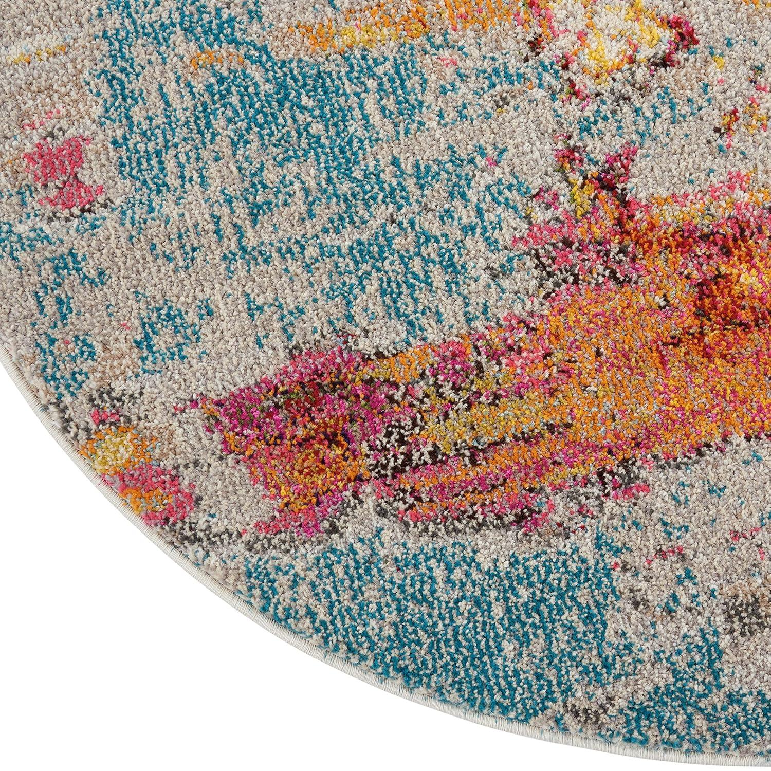 Nourison Celestial CES02 Sealife Area Rug 4' x ROUND
