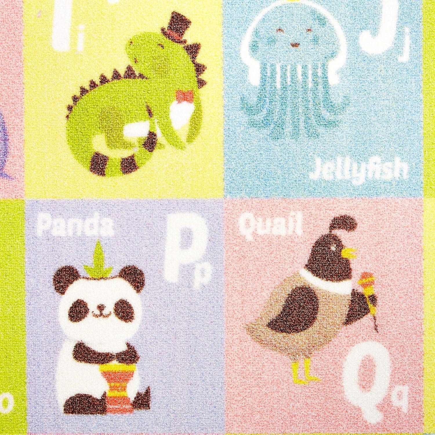 KC CUBS Boy & Girl Kids ABC Alphabet Animal Educational Learning & Fun Game Play Area Non Slip Nursery Bedroom Classroom Rug Carpet, 3' 3" x 4' 11"