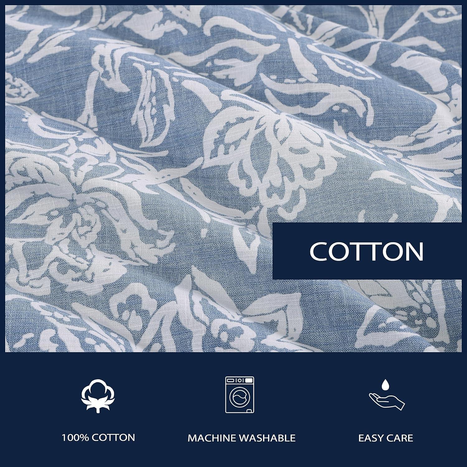 Twin Blue Mirage Cotton Reversible Comforter Set