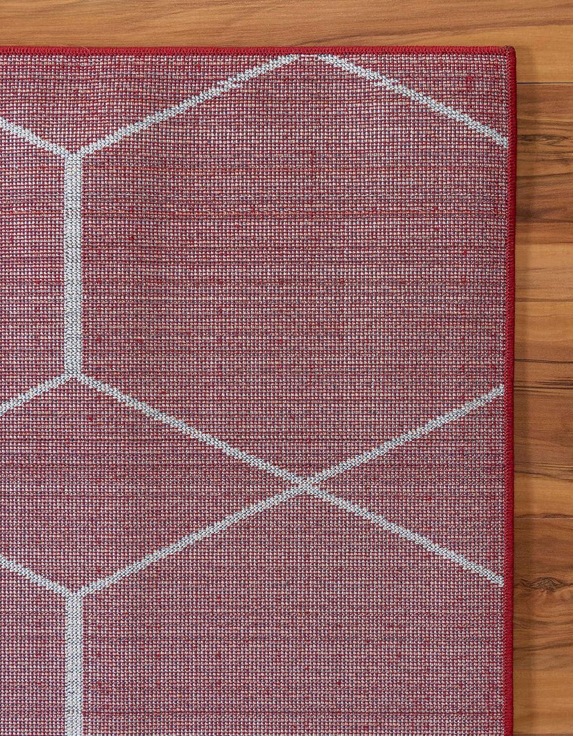 Unique Loom Trellis Frieze Geometric Trellis Indoor Woven Area Rug