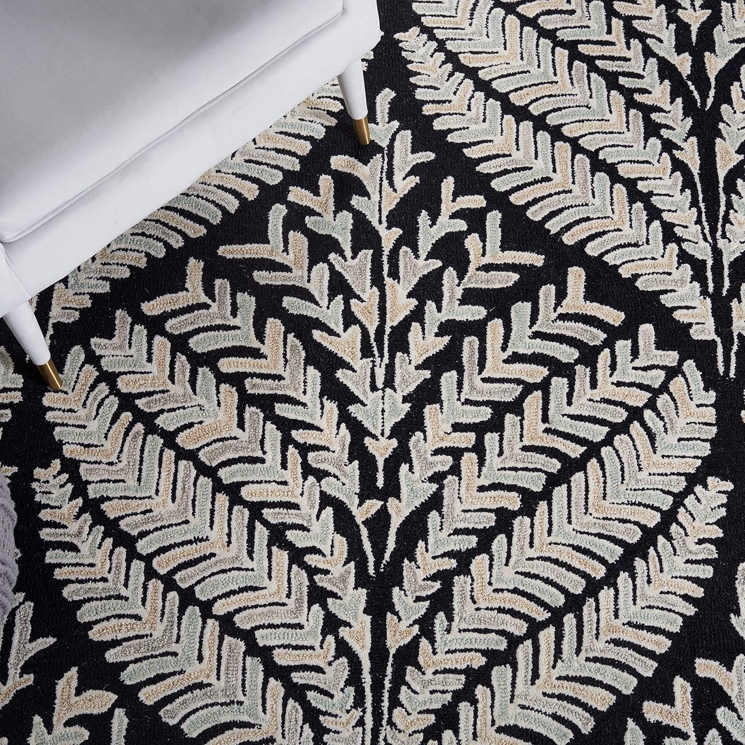 Capri CPR208 Tufted Indoor Area Rug - Black/Ivory - 6'x9' - Safavieh