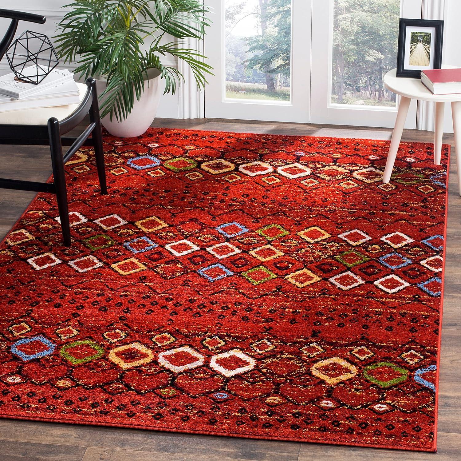 Safavieh Amsterdam Gladwin Geometric Area Rug, Terracotta/Multi, 11' x 11' Square