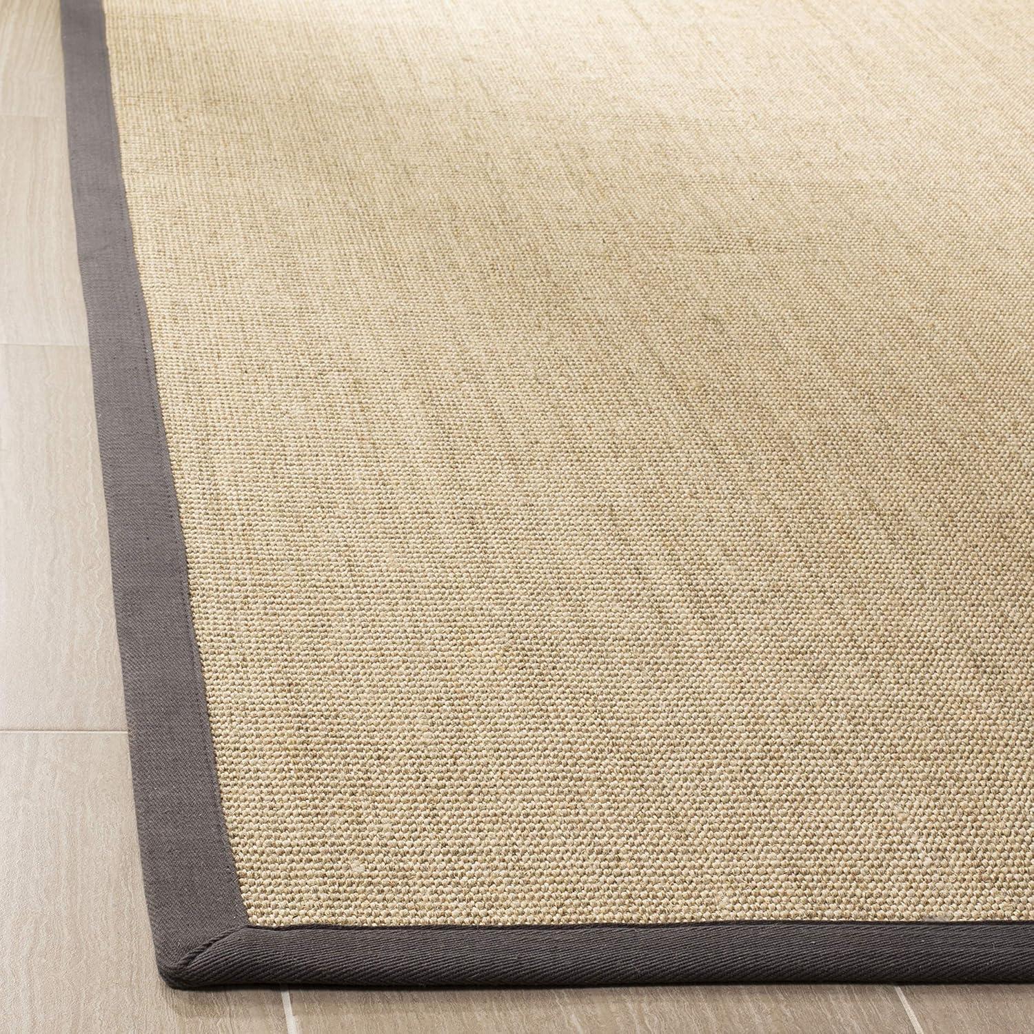Natural Fiber NF131 Power Loomed Accent Rug - Natural/Dark Grey - 2'x3' - Safavieh.