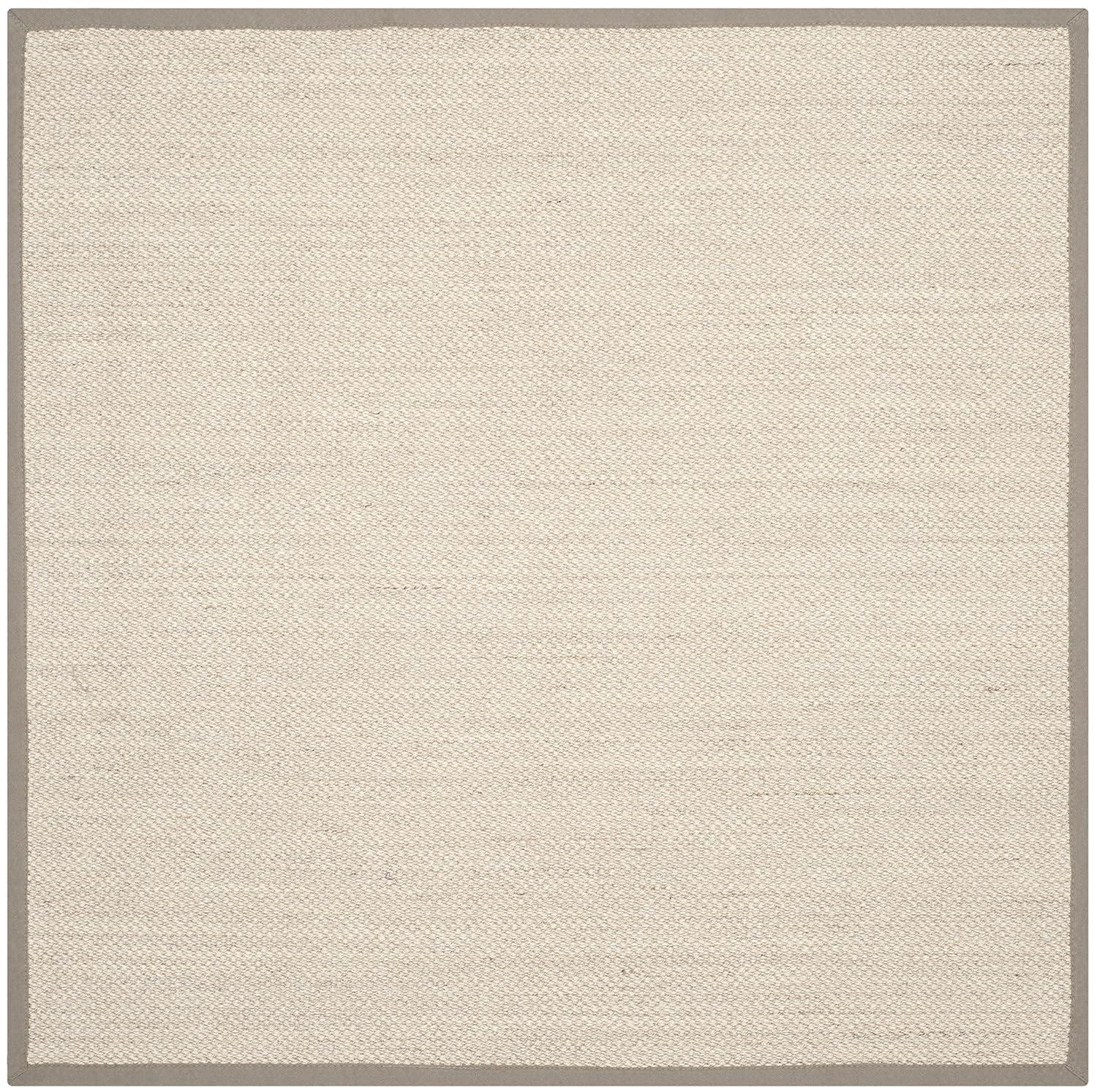 Natural Fiber NF143 Power Loomed Indoor Area Rug - Marble/Khaki - 6'x6' - Safavieh.