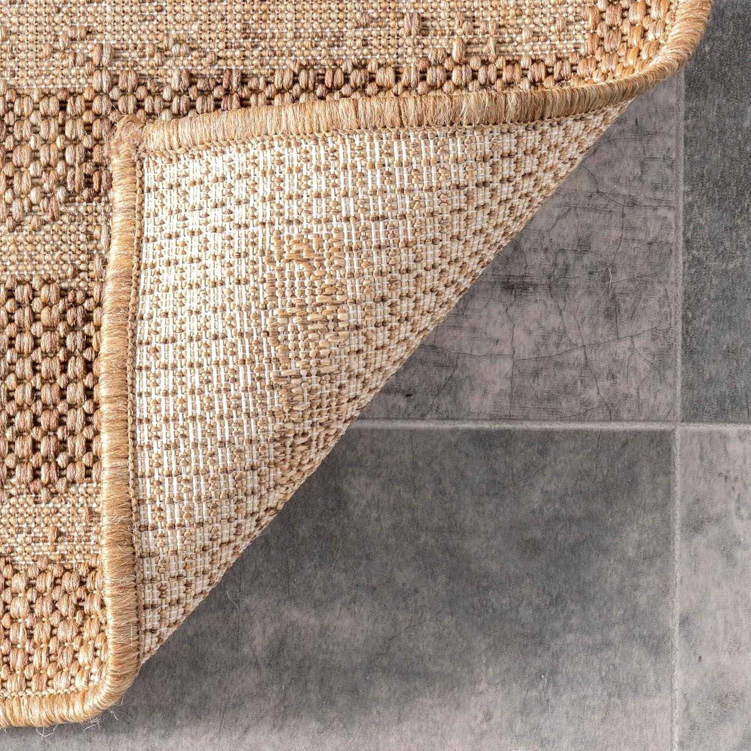 Marin Contemporary Beige 4 ft. x 6 ft. Indoor/Outdoor Patio Area Rug